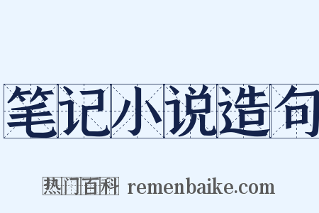 笔记小说造句是什么意思的图片